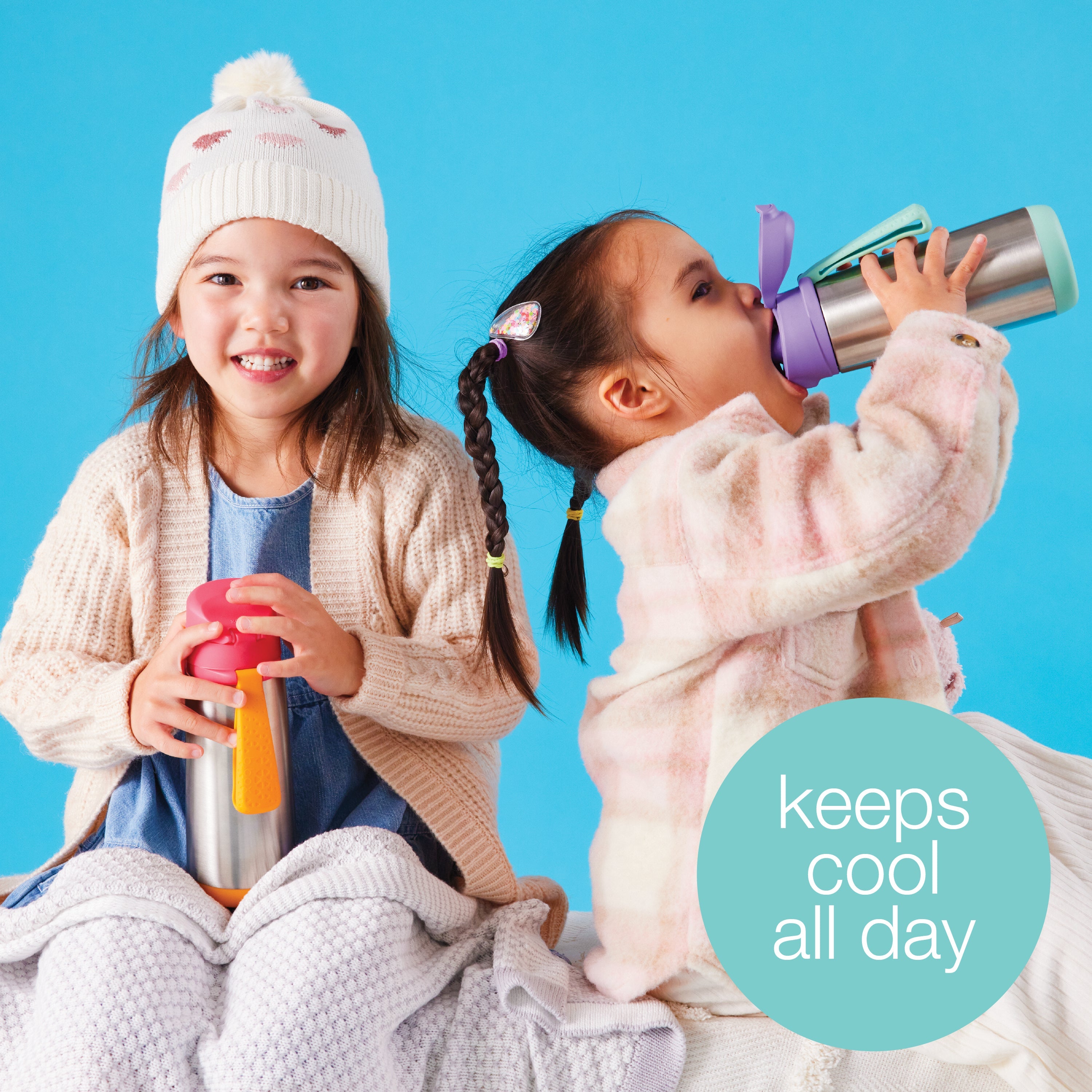 B.Box Insulated Sport Spout Drink Water Bottle Lilac Pop Purple - 500ml - 500903