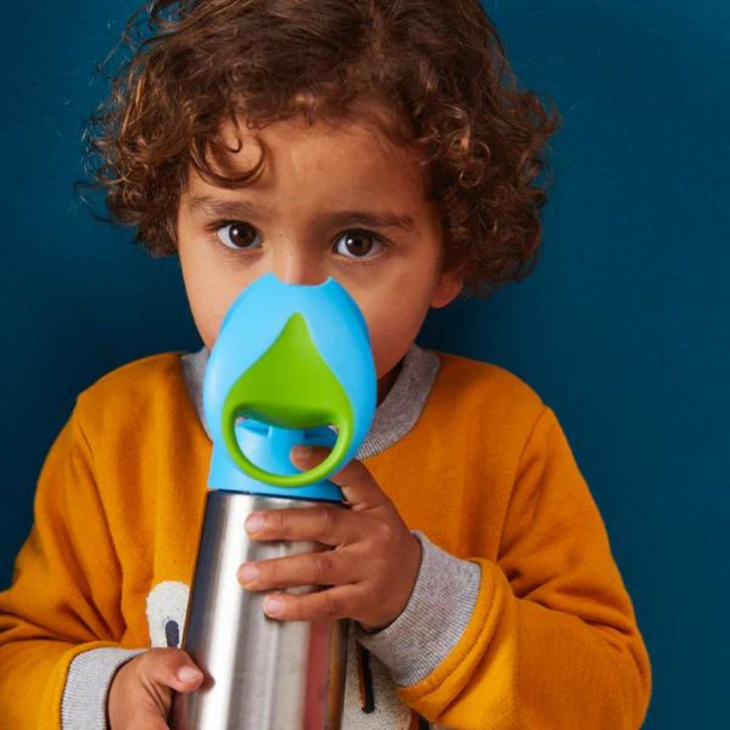 b.box Insulated Straw Sipper Drink Water Bottle 500ml Ocean Breeze Blue Green - 500133
