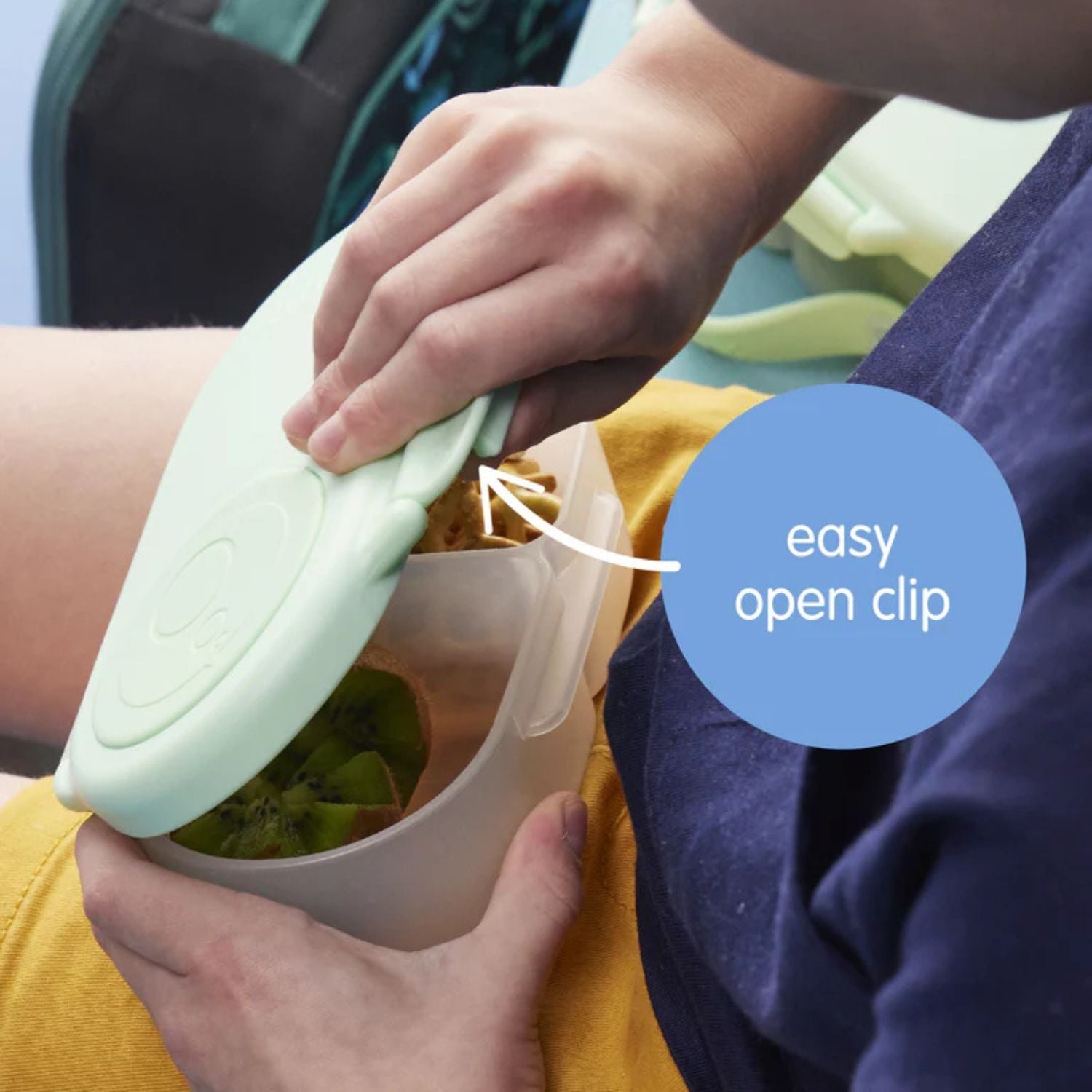 b.box Leak Proof 2 sections Snackbox for Toddlers - Easy to Carry & BPA free - 699