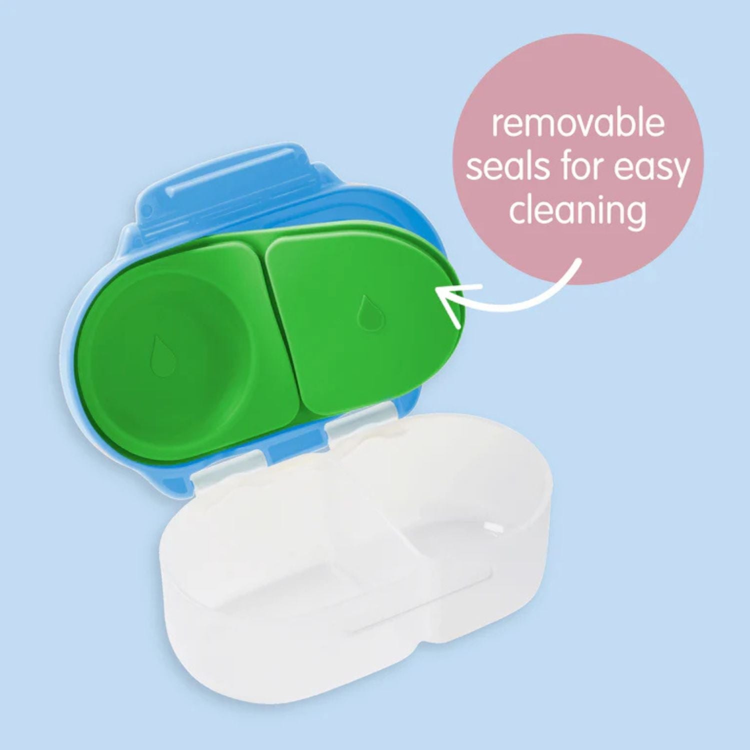 b.box Leak Proof 2 sections Snackbox for Toddlers - Easy to Carry & BPA free - 699