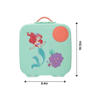 b.box Little Mermaid Lunchbox - Adjustable Divider, Flexi Fruit Holder & 2L Capacity - Multicolor - 4006XDM4