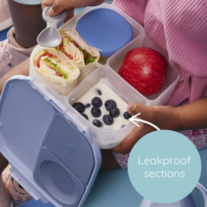 b.box Little Mermaid Mini Lunchbox - Adjustable Divider, Flexi Fruit Holder & 1L Capacity - Multicolor - 4007XDM4