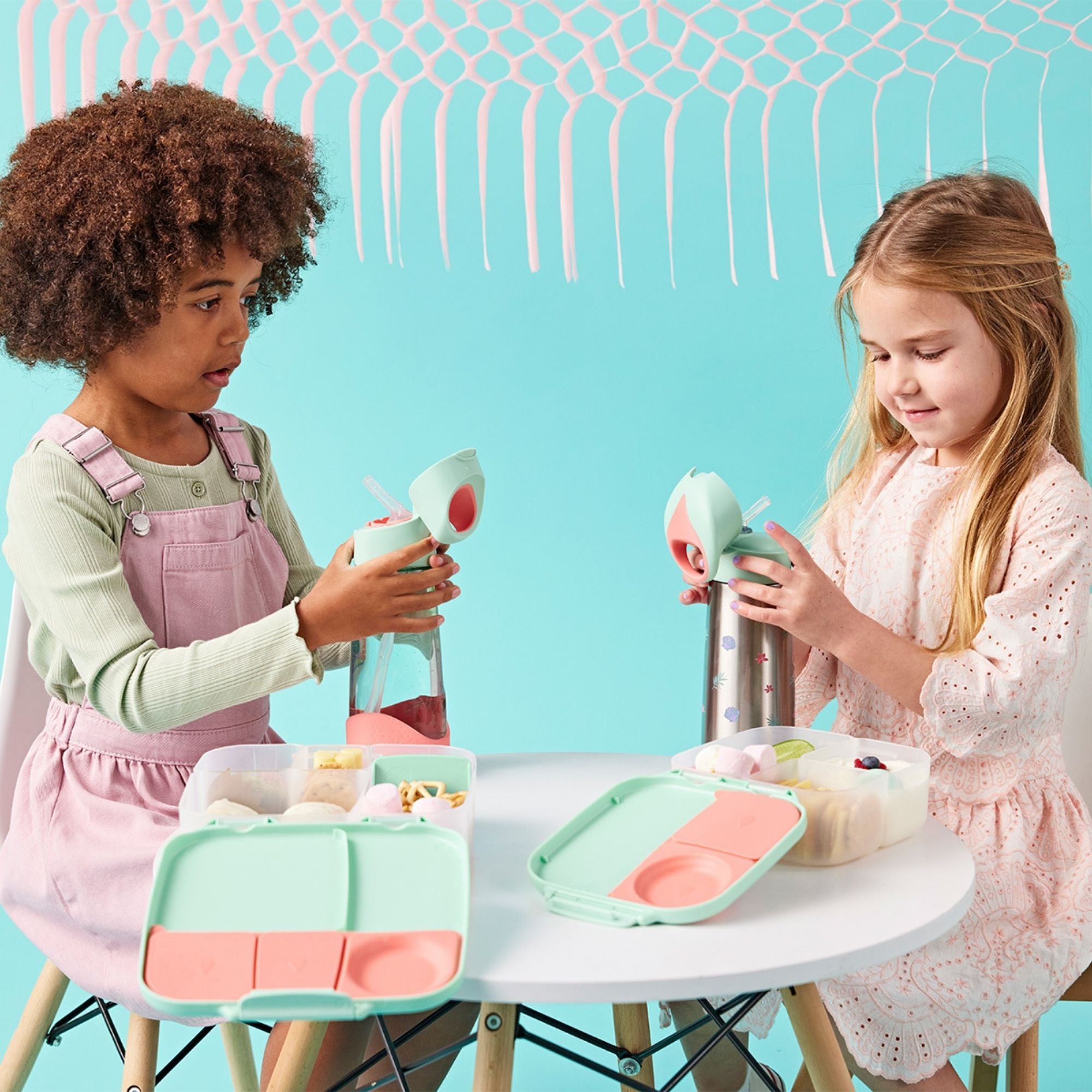 b.box Little Mermaid Mini Lunchbox - Adjustable Divider, Flexi Fruit Holder & 1L Capacity - Multicolor - 4007XDM4