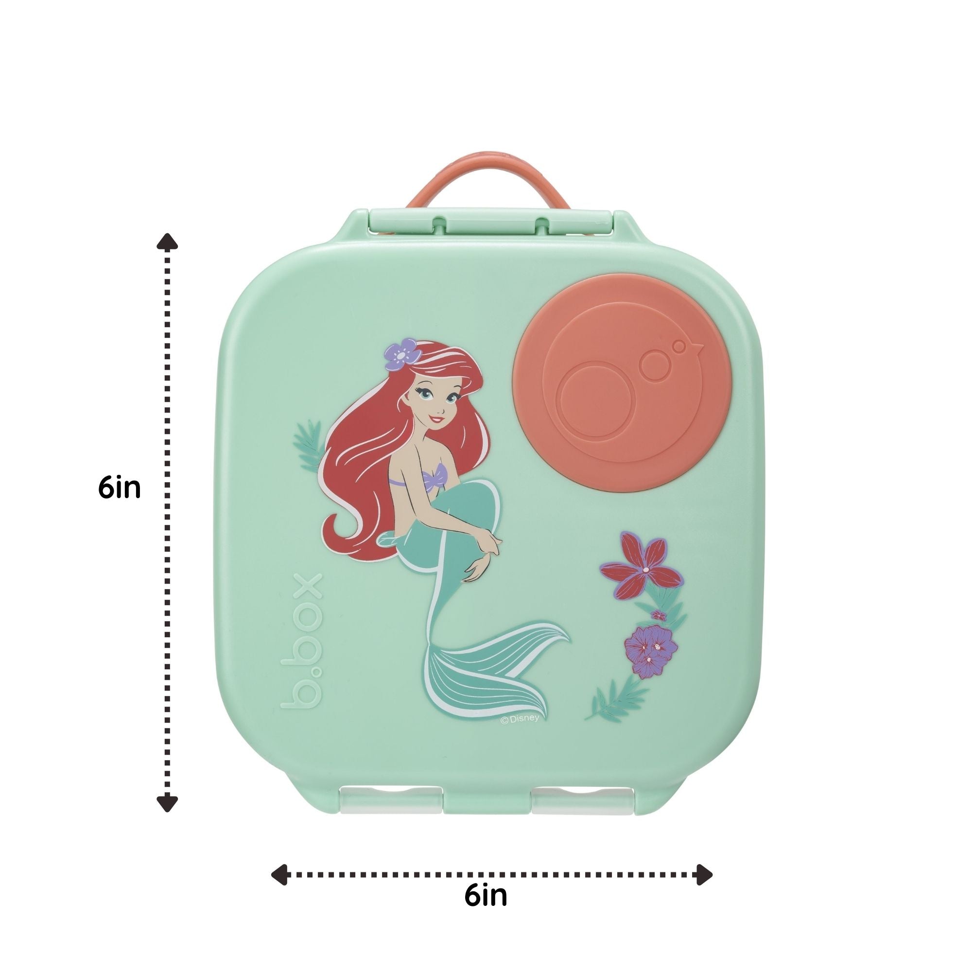 b.box Little Mermaid Mini Lunchbox - Adjustable Divider, Flexi Fruit Holder & 1L Capacity - Multicolor - 4007XDM4