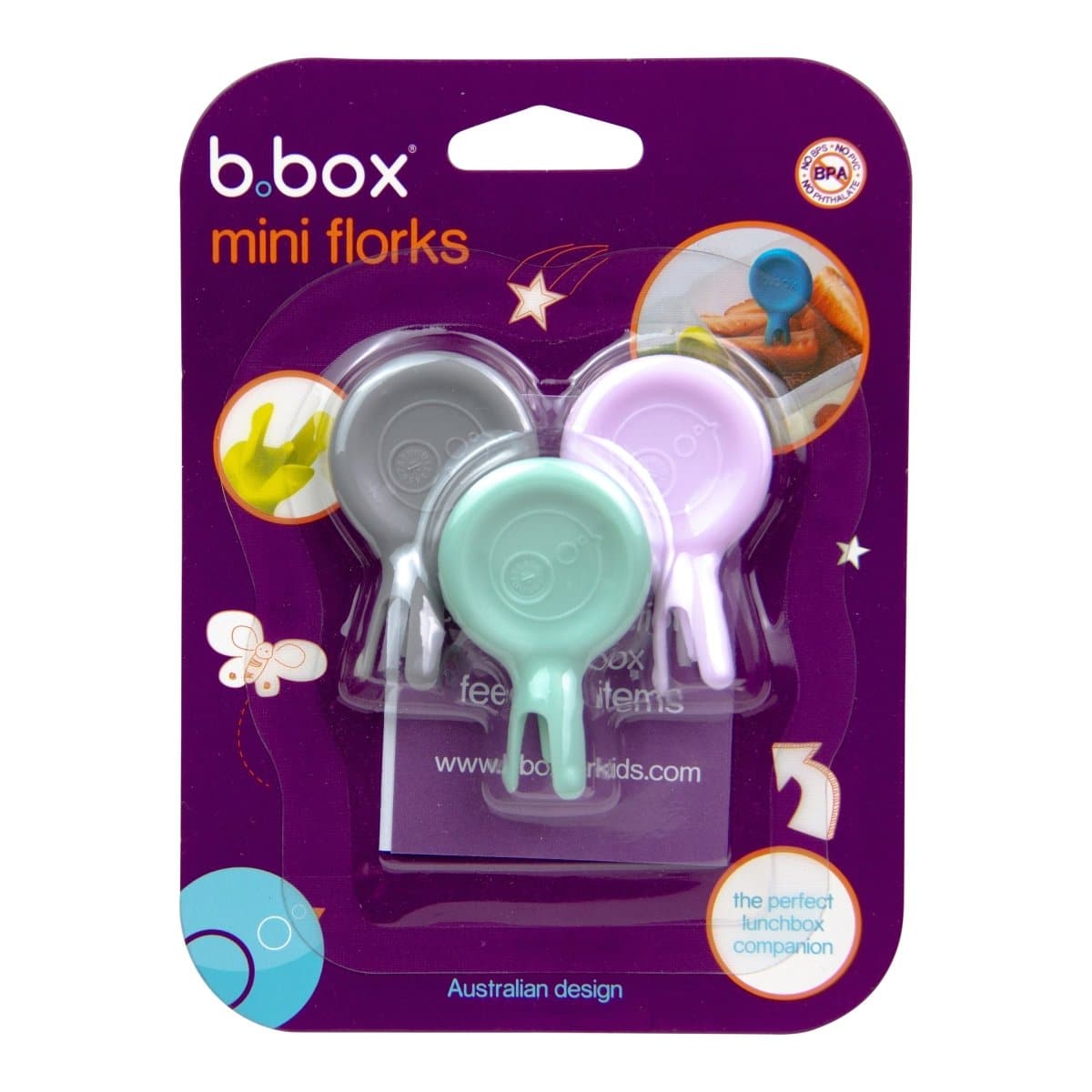 B.box Mini Fork Set- Pastel - 400137