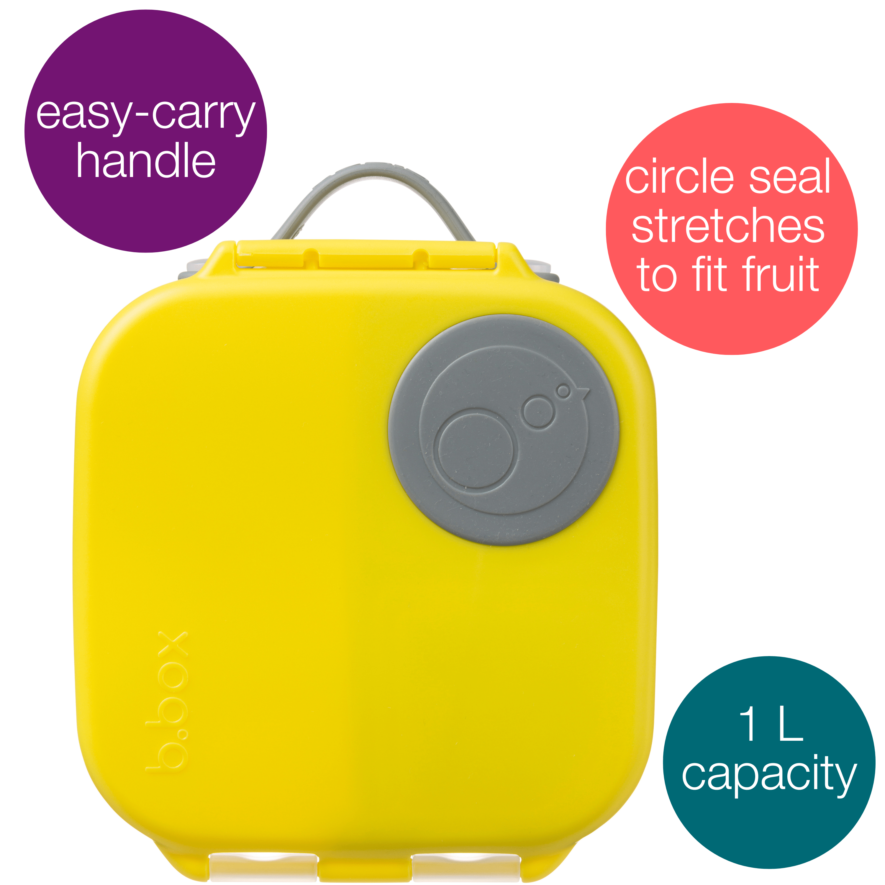 B.Box Mini Lunch Box - Lemon Sherbet Yellow Grey - 663