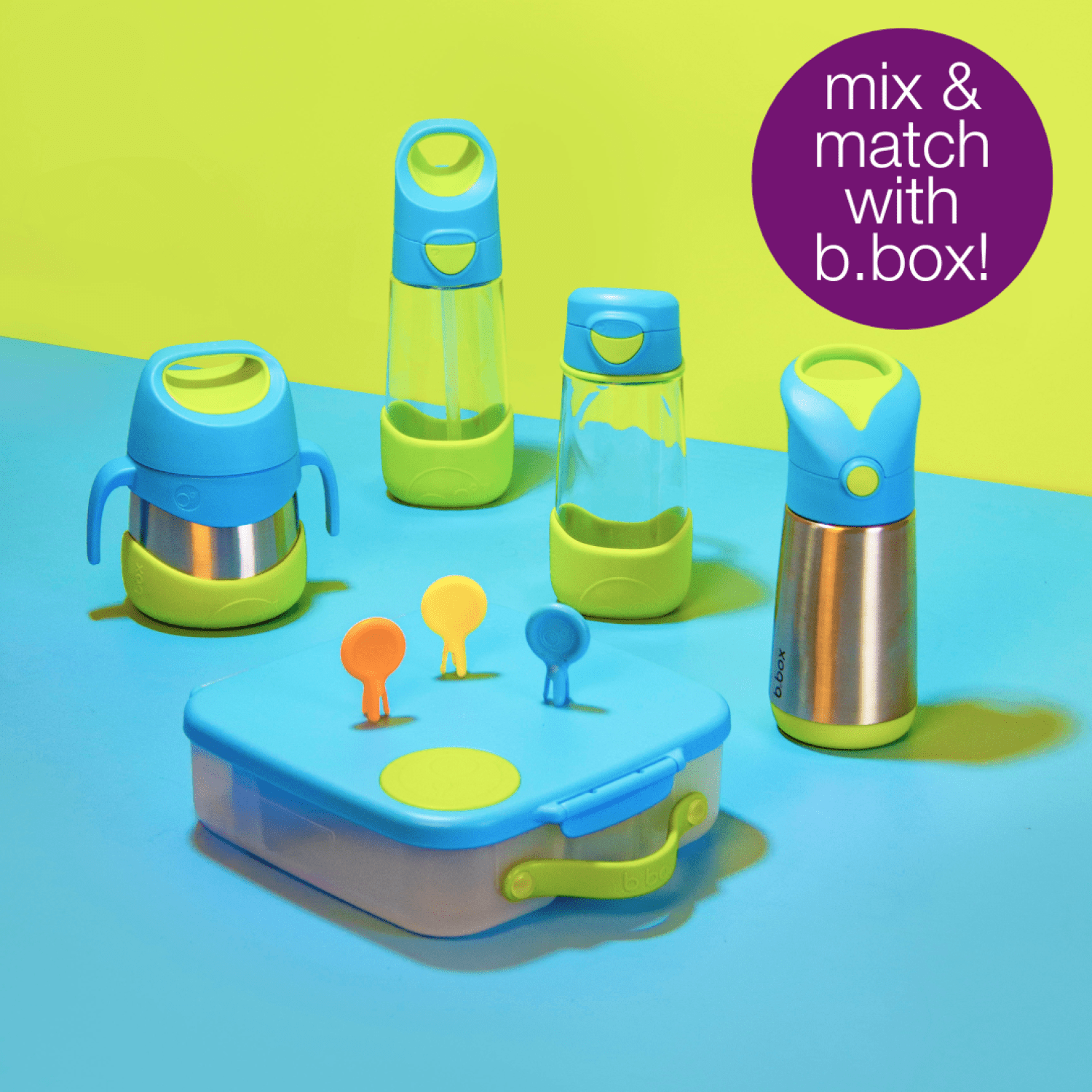 B.Box Mini Lunch Box - Ocean Breeze Blue Green - 660