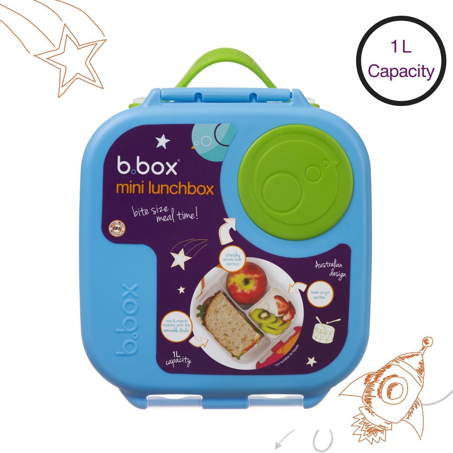B.Box Mini Lunch Box - Ocean Breeze Blue Green - 660