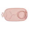 b.box Roll & Go Mealtime Silicone Mat with Spoon Blush Pink - 101311