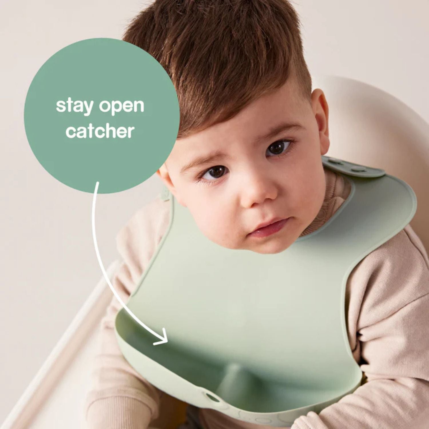 b.box Silicone Bib Sage Green - 101210