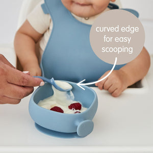 b.box Silicone Bowl + Lid with Suction Base Blush Pink - 101711