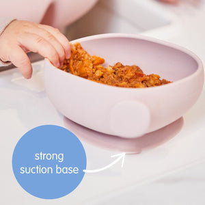 b.box Silicone Bowl + Lid with Suction Base Blush Pink - 101711