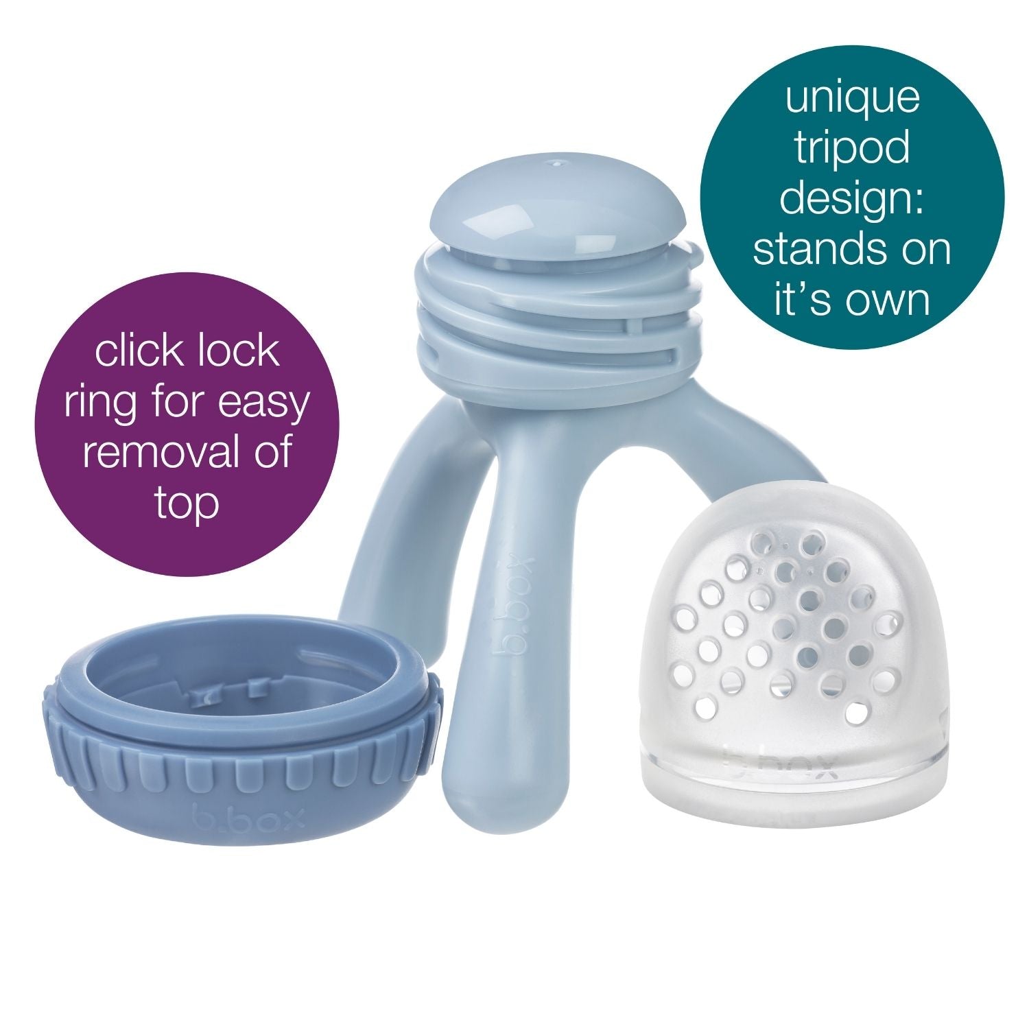 b.box Silicone Fresh Food Feeder Lullaby Blue - 101408