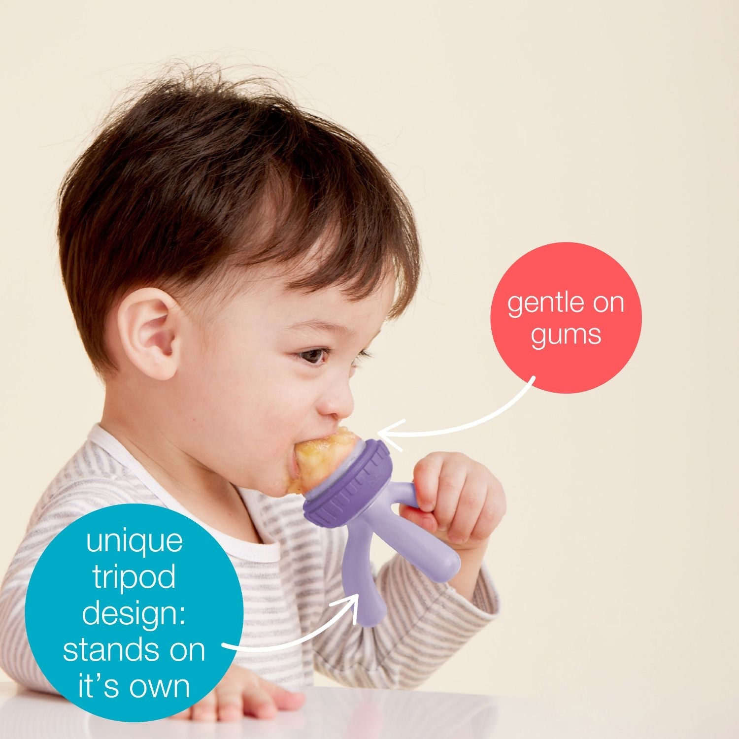 b.box Silicone Fresh Food Feeder Peony Purple - 101409