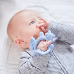 b.box Silicone Wrist Teether Fox Lullaby Blue - 100308