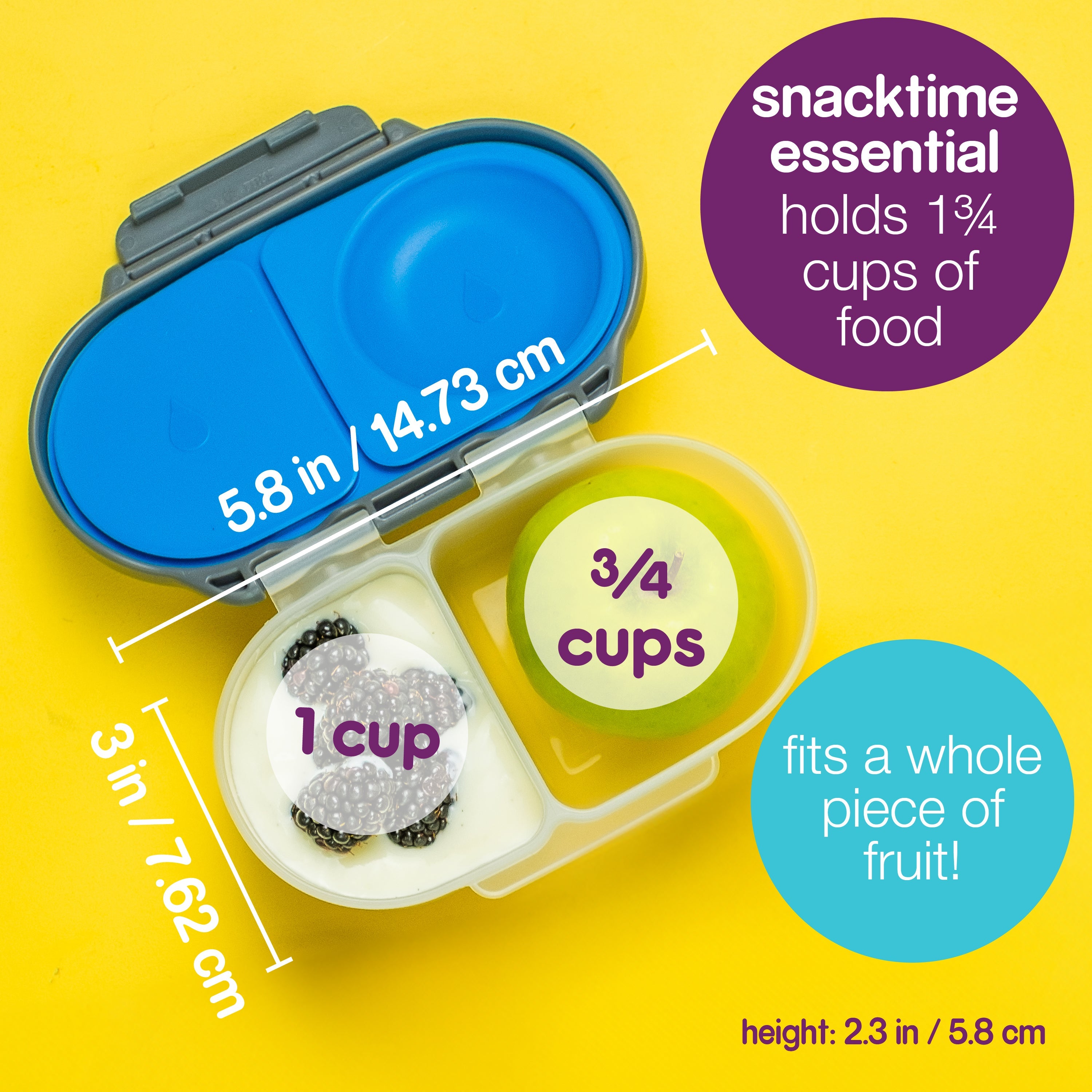 B.Box Snack Box - Lemon Sherbet Yellow Grey - 683