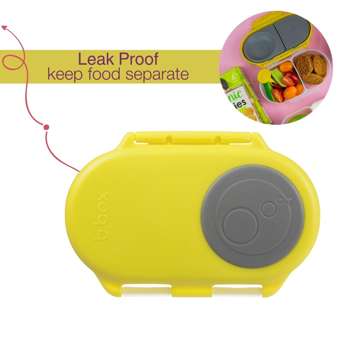 B.Box Snack Box - Lemon Sherbet Yellow Grey - 683