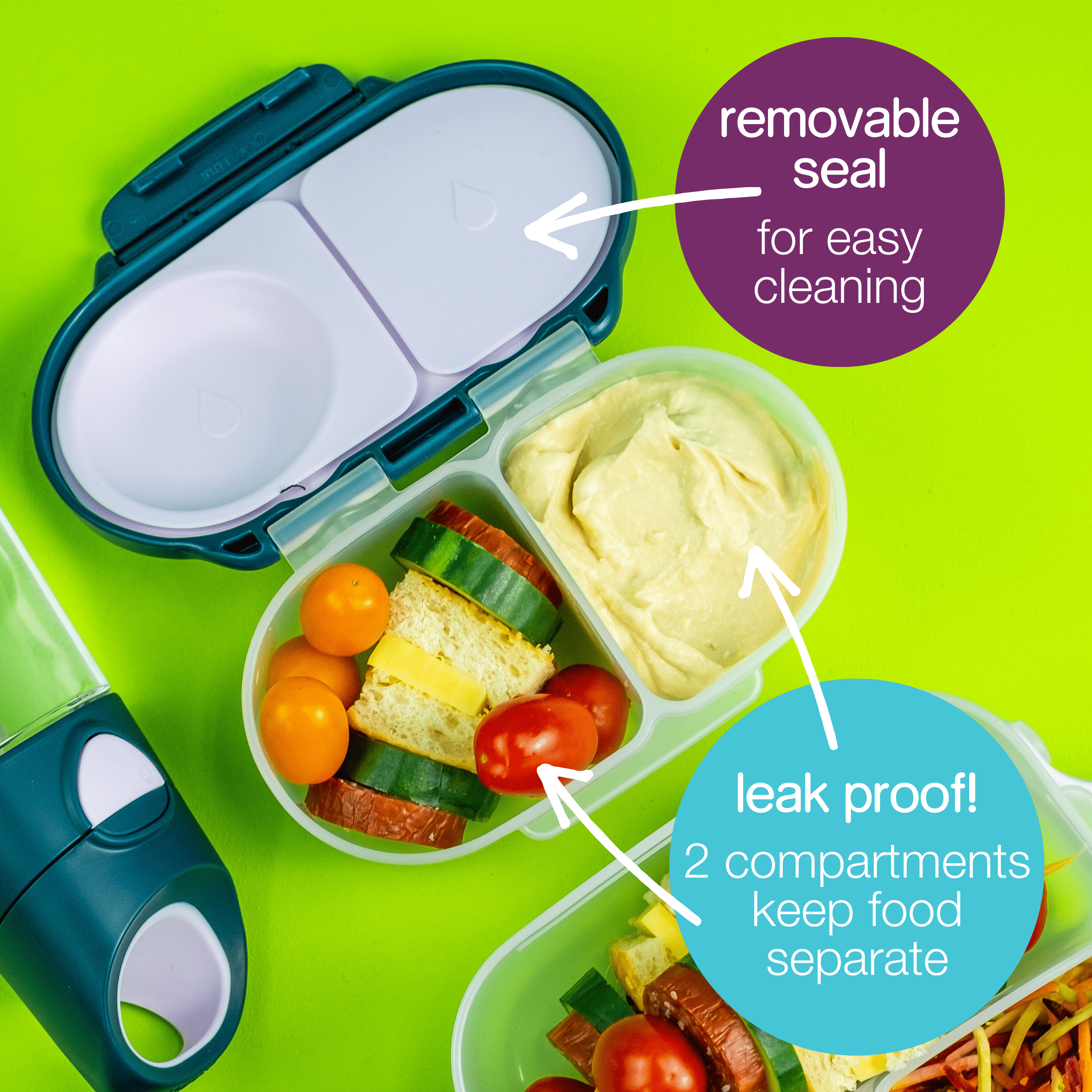 B.Box Snack Box - Ocean Breeze Blue Green - 680