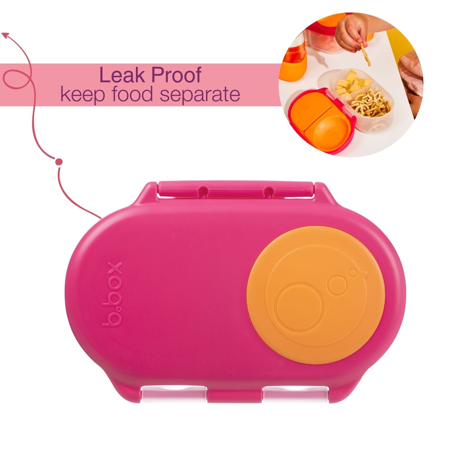 B.Box Snack Box - Strawberry Shake Pink Orange - 681