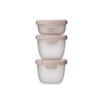 b.box Snack Tubs - Leakproof, Reusable & Portable Snack Containers Pack of 3 - Berry Pink - 401834