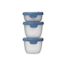 b.box Snack Tubs - Leakproof, Reusable & Portable Snack Containers Pack of 3 - Ocean Blue - 401808