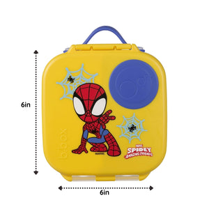 b.box Spidey Mini Lunchbox - Adjustable Divider, Flexi Fruit Holder & 1L Capacity - Multicolor - 4007MSS2