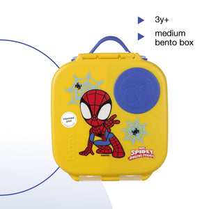 b.box Spidey Mini Lunchbox - Adjustable Divider, Flexi Fruit Holder & 1L Capacity - Multicolor - 4007MSS2