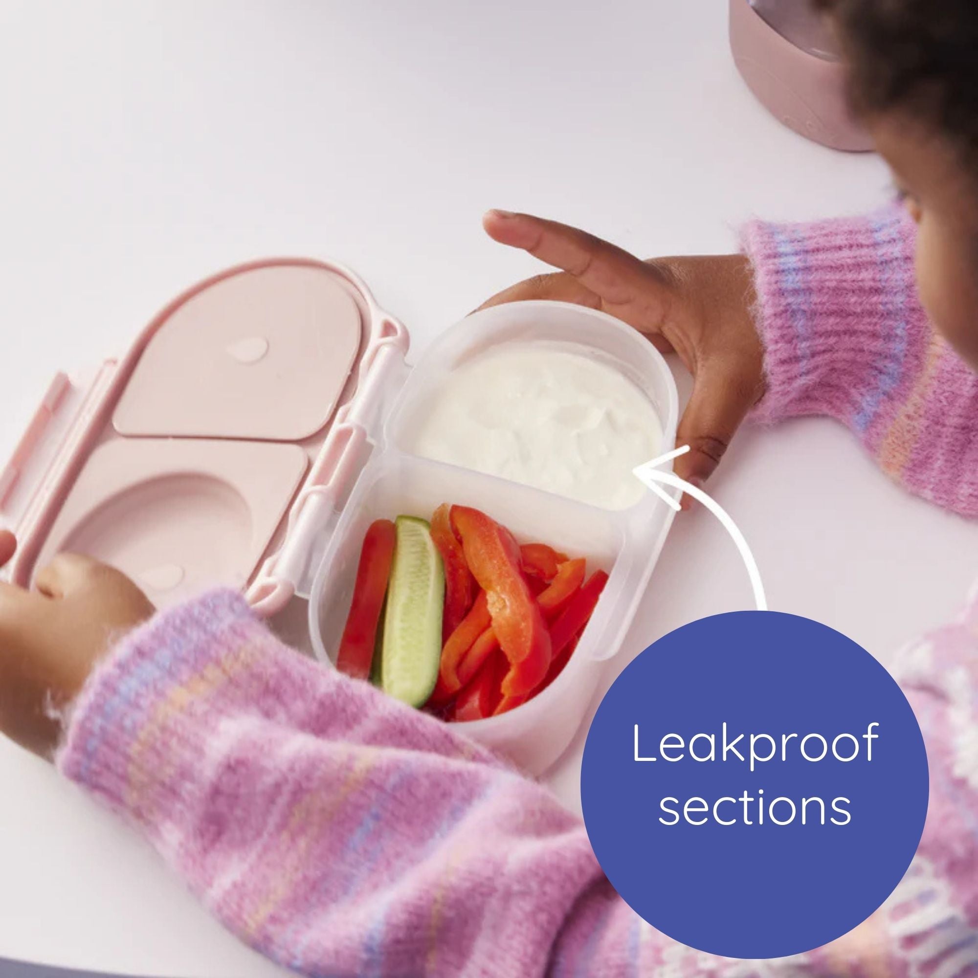 b.box Spidey Snackbox for Kids - Leak - Proof, 2 Compartments & Easy to Carry - Multicolor - 4008MSS2
