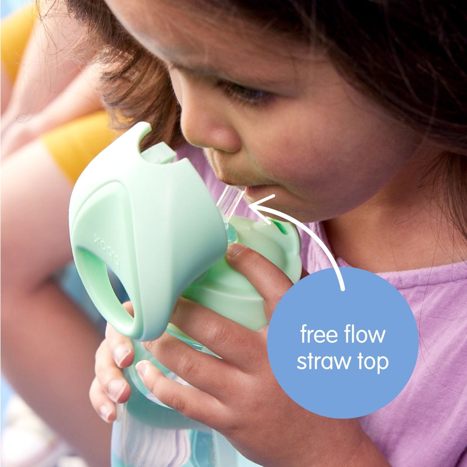 b.box Straw Drink Bottle Junior 380ml Chill Out Blue - 869