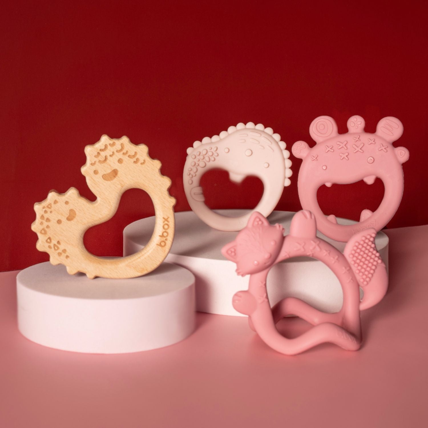 b.box Trio Teether Blush Pink - 100211