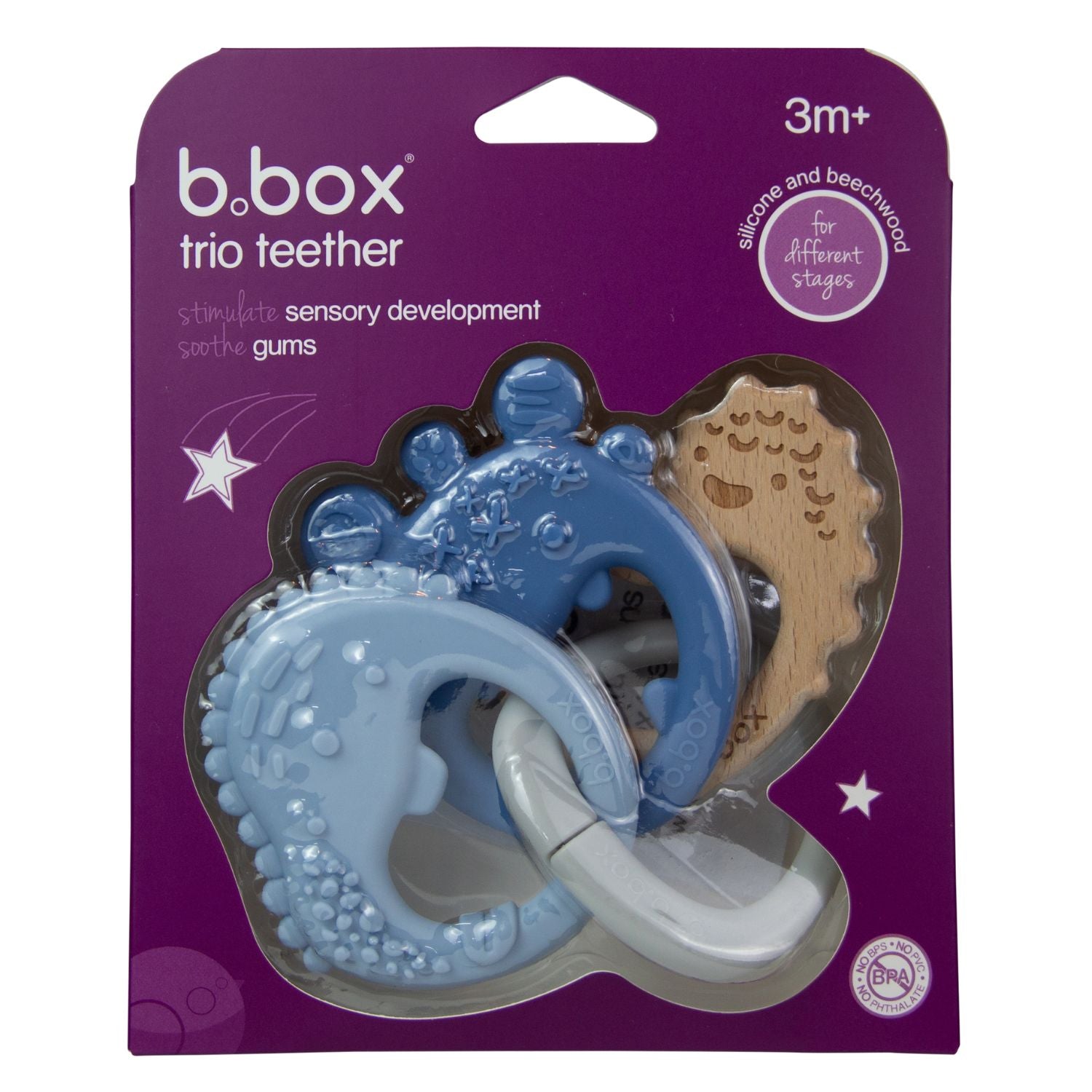 b.box Trio Teether Lullaby Blue - 100208