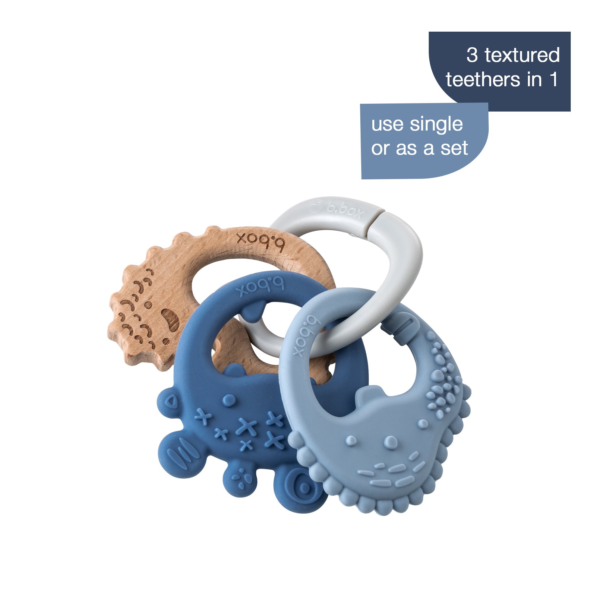 b.box Trio Teether Lullaby Blue - 100208