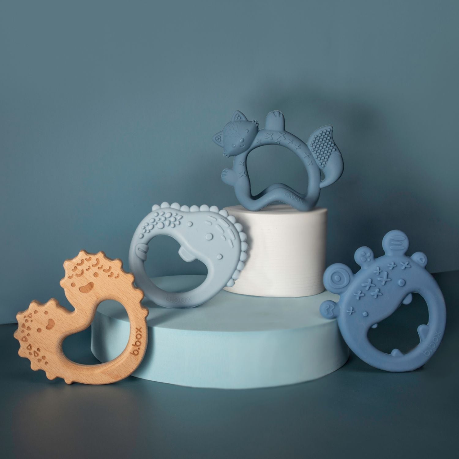 b.box Trio Teether Lullaby Blue - 100208