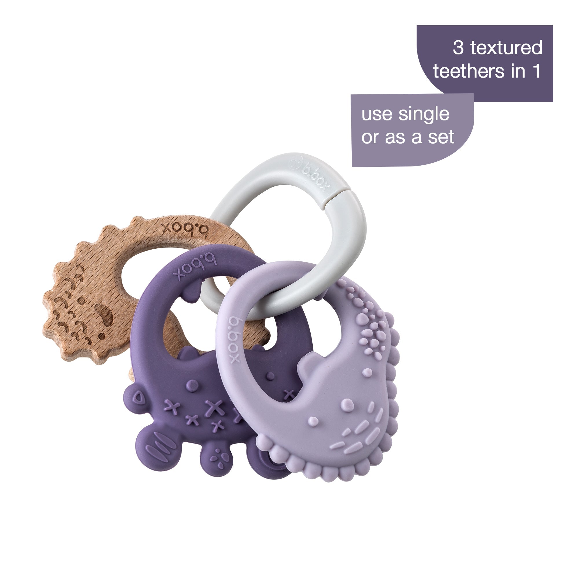 b.box Trio Teether Peony Purple - 100209