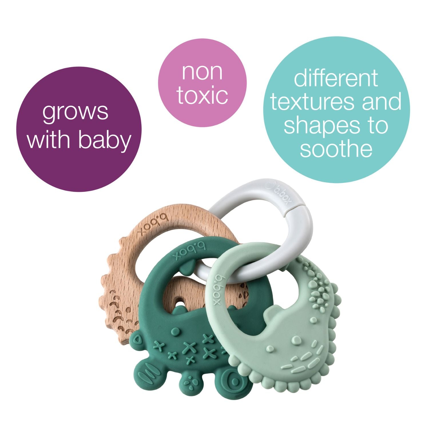 b.box Trio Teether Sage Green - 100210