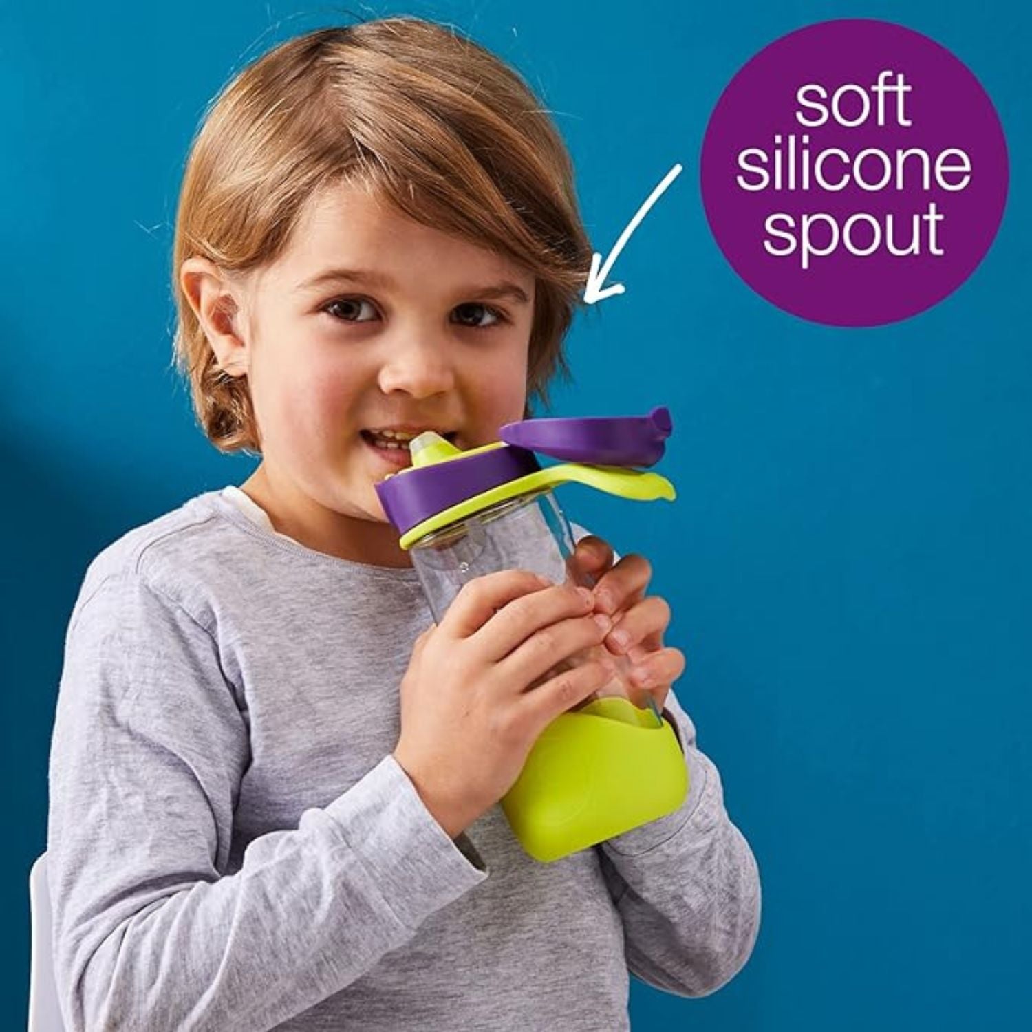b.box Tritan Sport Spout Drink Bottle 450ml Emerald Forest Green - 500407