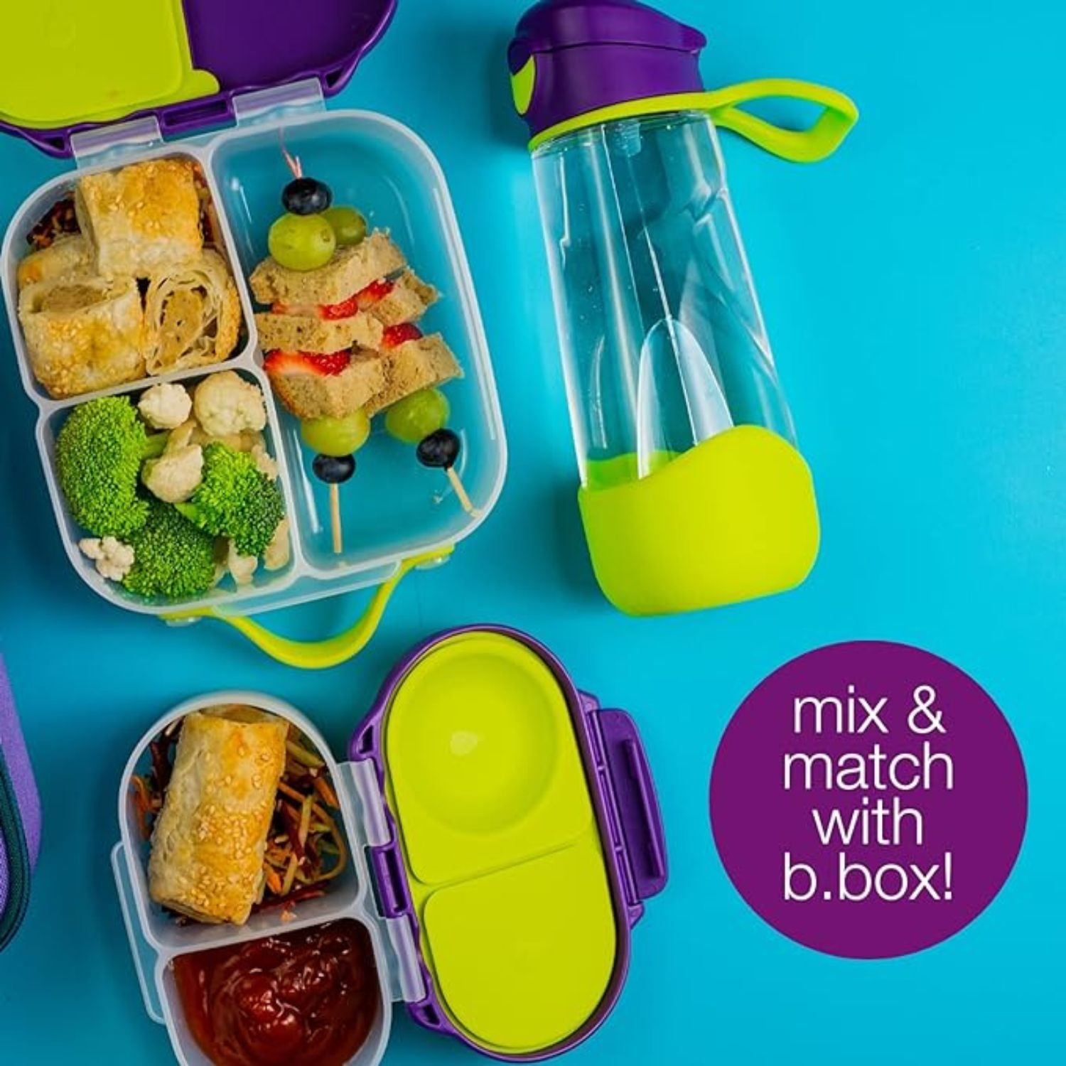 b.box Tritan Sport Spout Drink Bottle 450ml Lilac Pop - 500403