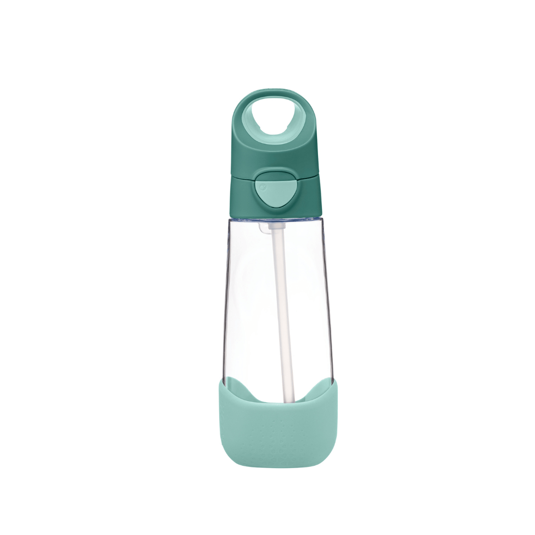 b.box Tritan straw Drink Bottle 450ml Emerald Forest Green - 500307