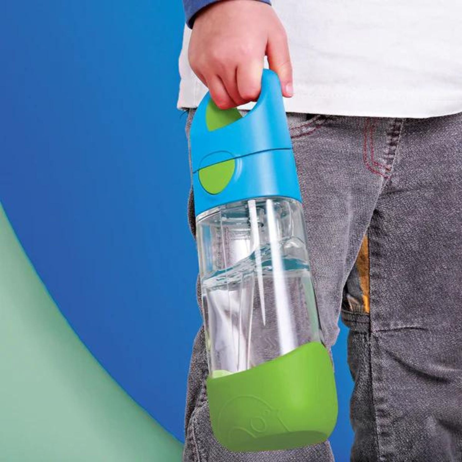 b.box Tritan straw Drink Bottle 600ml Ocean breeze blue green - 220