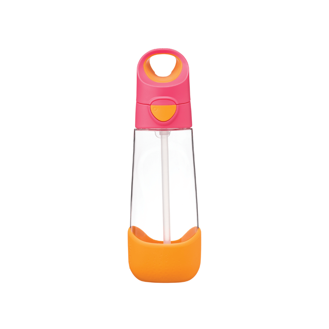 b.box Tritan straw Drink Bottle 600ml Strawberry Shake Pink Orange - 221