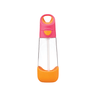 b.box Tritan straw Drink Bottle 600ml Strawberry Shake Pink Orange - 221
