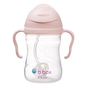 b.box Weighted Straw Sippy Cup 240ml Blush Light Pink - 200211