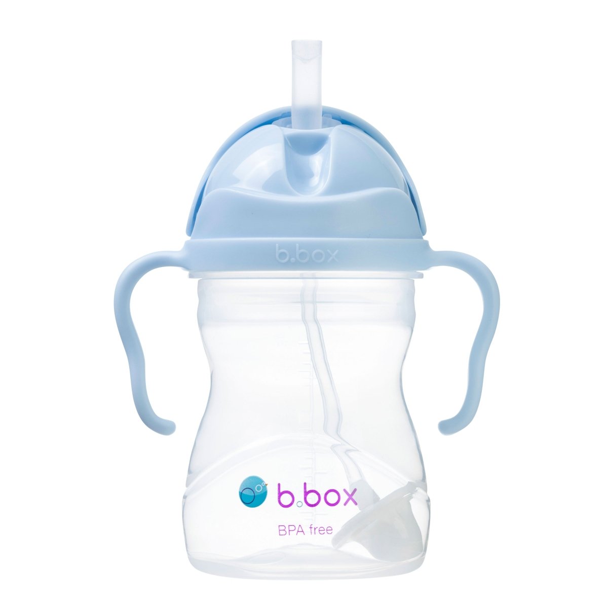 B.Box Weighted Straw Sippy Cup- Bubblegum Light Blue - 519