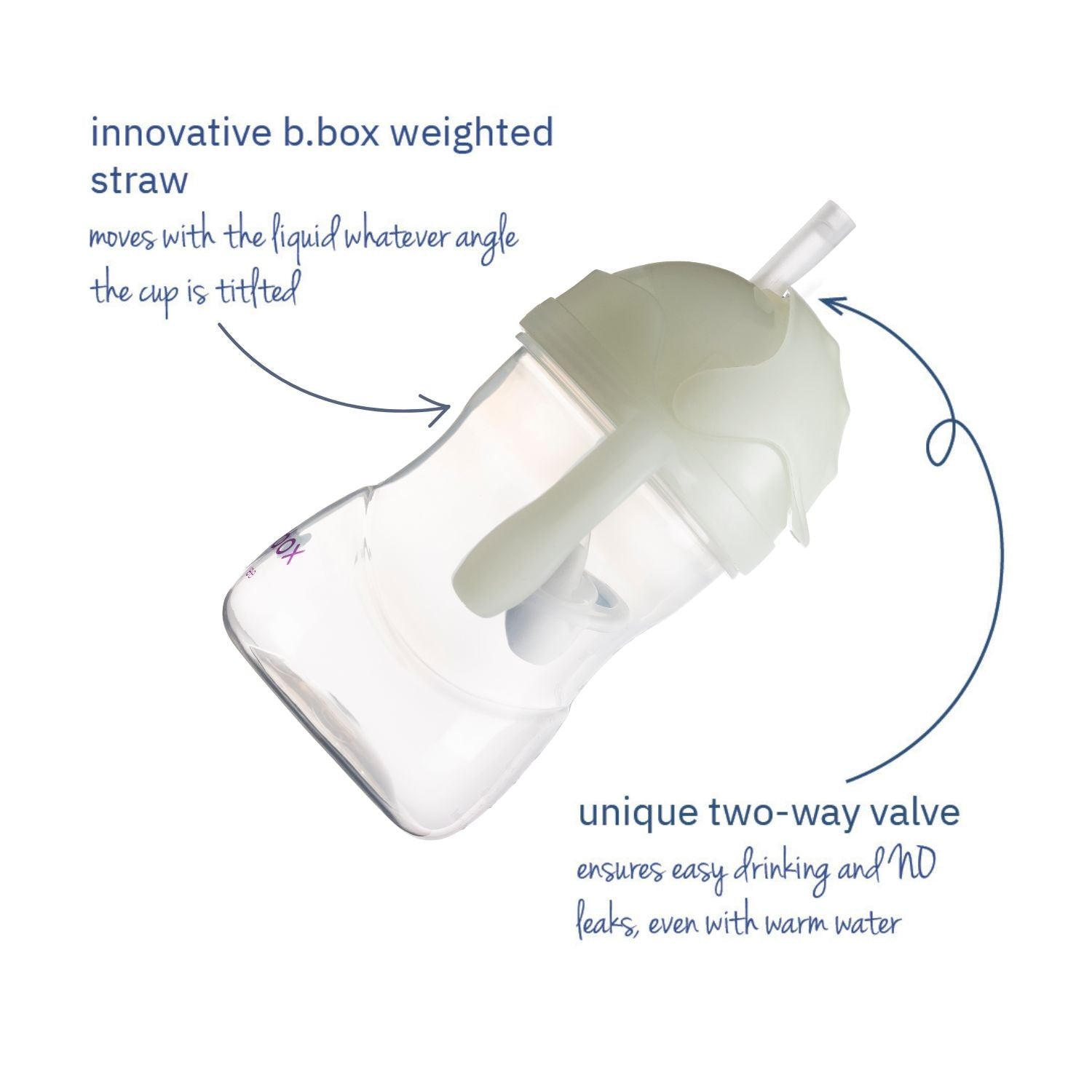 b.box Weighted Straw Sippy cup - Glow in the dark - 200232