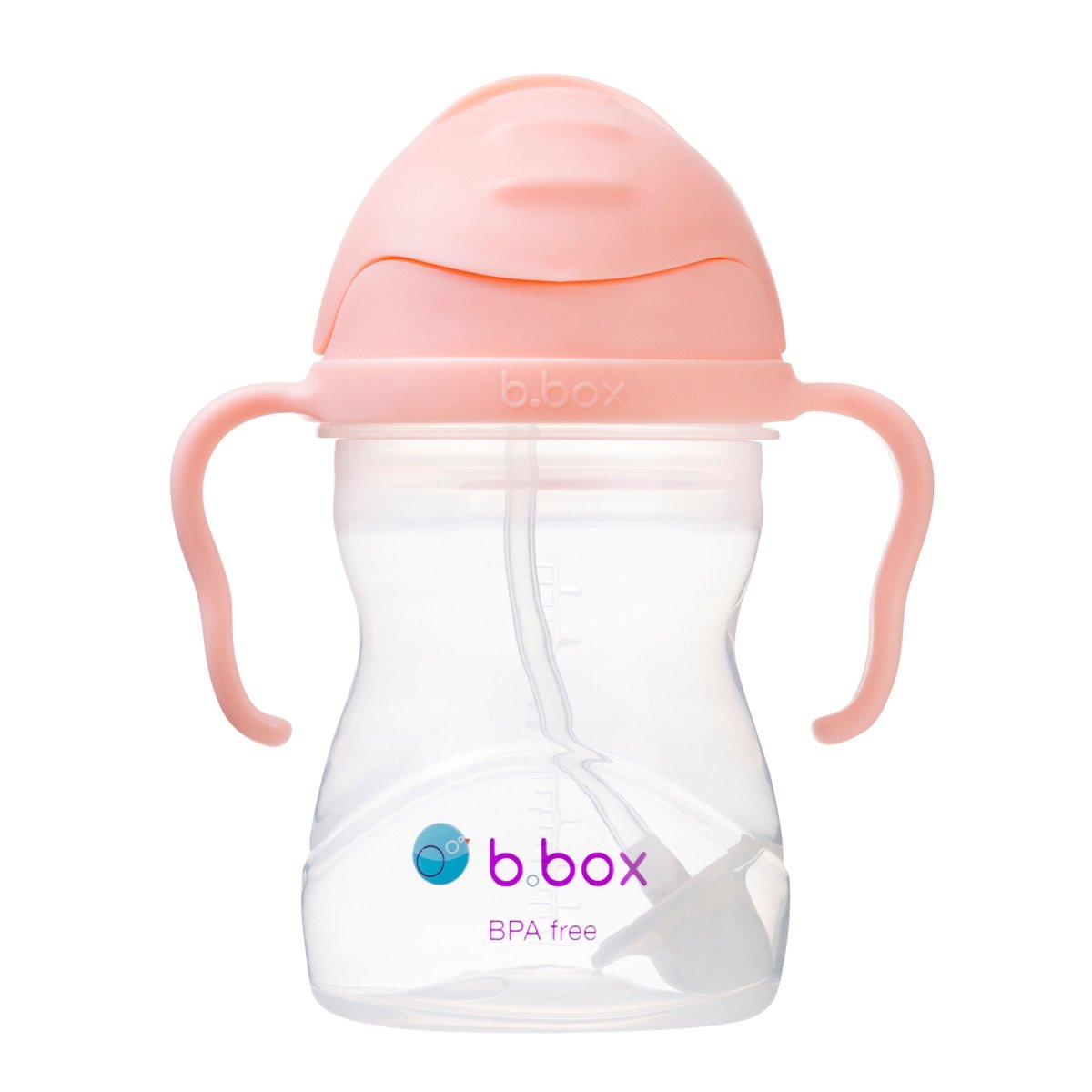 B.Box Weighted Straw Sippy Cup- Tutti Fruiti Light Pink - 521
