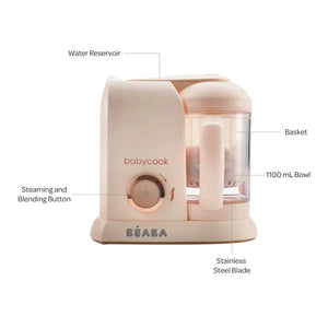 Beaba Babycook Solo Rosegold Baby Food Maker Steamer | The Mom Store - Baby Food Maker