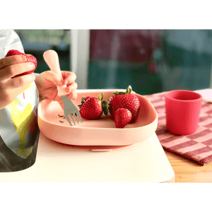 Beaba Silicone Meal Set 4 Pcs Pink - Baby Feeding Kit | The Mom Store - Feeding Sets