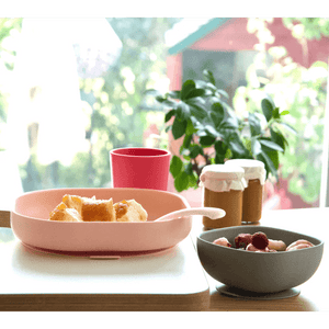 Beaba Silicone Meal Set 4 Pcs Pink - Baby Feeding Kit | The Mom Store - Feeding Sets