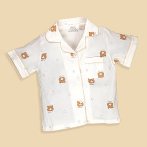 Bear Face Strawberry Kids Nightsuit - 3 - 4 Years Nightsuits
