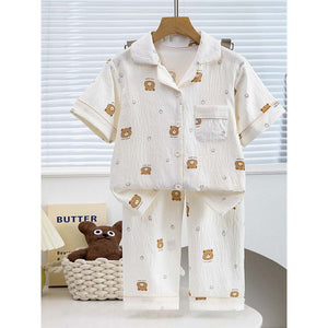 Bear Face Strawberry Kids Nightsuit - 3 - 4 Years Nightsuits